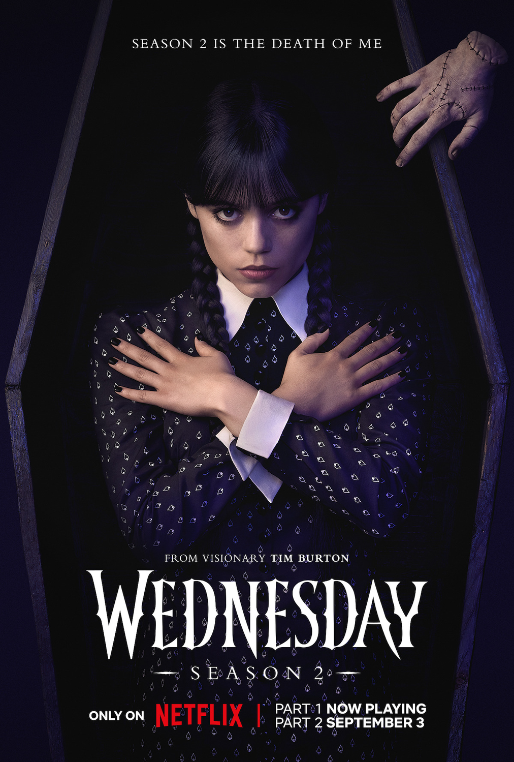 Uenzdey / Wednesday Addams 2 fasl 1-2-3-4-5-6-7-8-qism barcha qismlari (uzbek tilida)